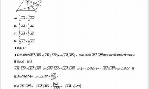 向量高考题及答案_向量高考题目