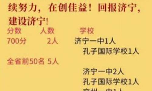 山东济宁高考状元2021-2016济宁高考状元